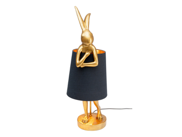 ANIMAL RABBIT - LED polyresin table lamp with linen lampshade by KARE Design - view 2